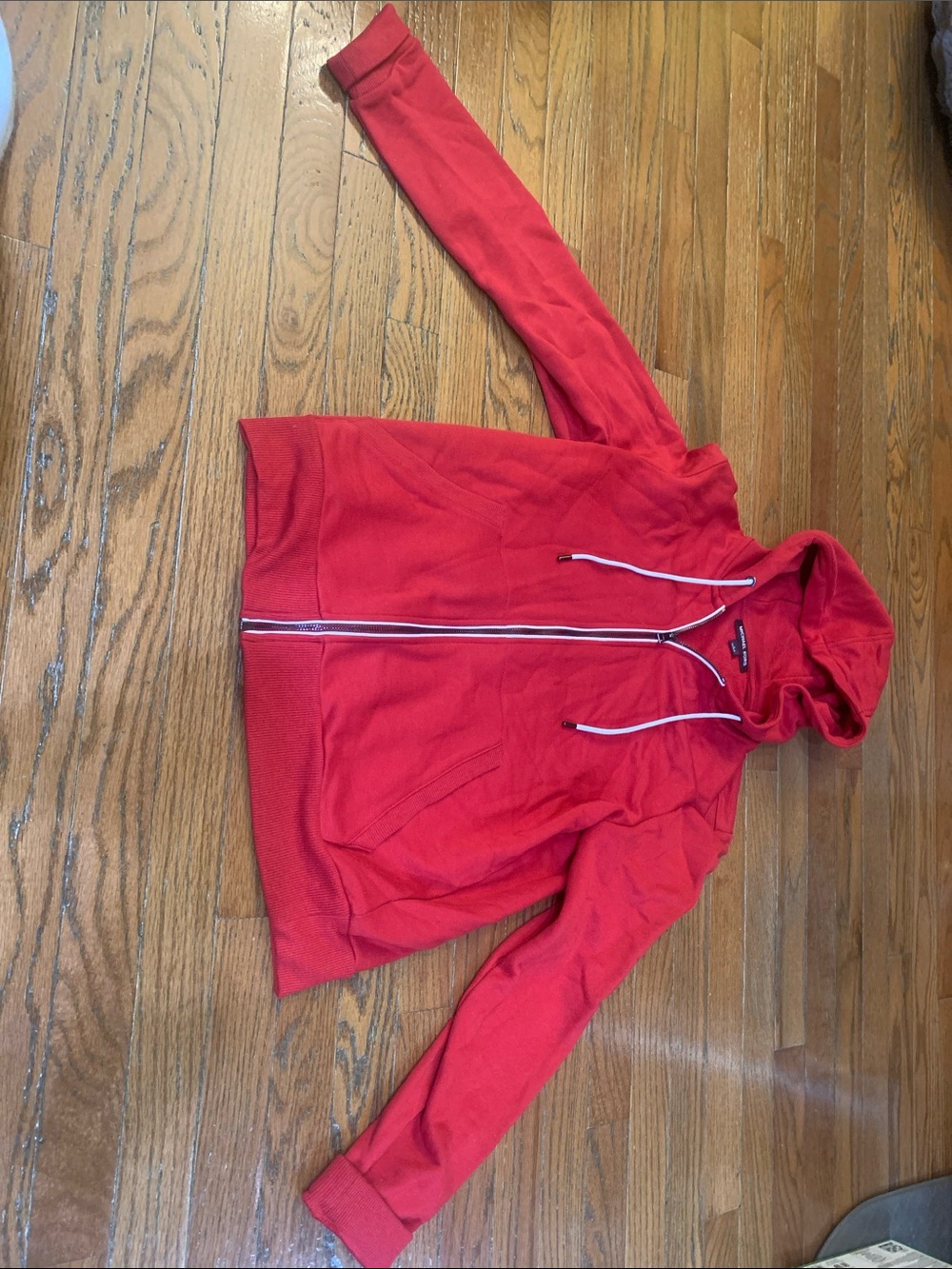 Michael Kors Red Zip-Up Hoodie Jacket
